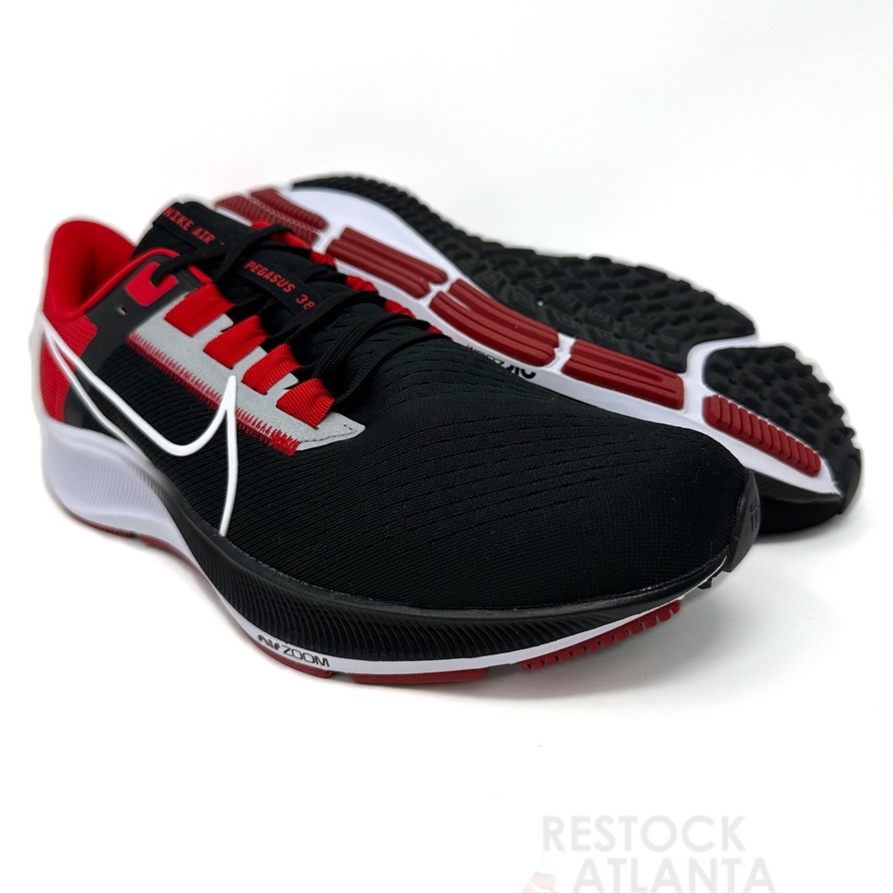 Nike Air Zoom Pegasus 38 Georgia Bulldogs Running Shoes Mens Sz 12.5 DJ0828-001